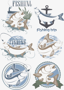 钓鱼标志钓鱼logo图标高清图片