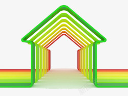 彩虹屋环保房屋高清图片