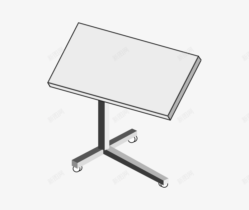 绘画桌png免抠素材_新图网 https://ixintu.com 办公 工作台 桌板 白色 矢量素材 绘画桌