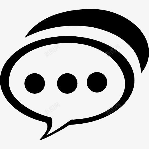 与悬点图标png_新图网 https://ixintu.com 泡沫的讲话 漫画 聊天 说泡沫的话 谈话