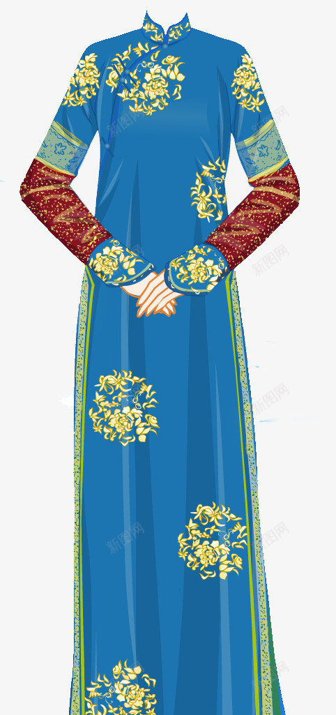 宫服png免抠素材_新图网 https://ixintu.com 古风 宫服 服装 服饰 汉服