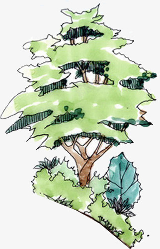 手绘卡通绿色森林主页png免抠素材_新图网 https://ixintu.com 主页 卡通 森林 绿色
