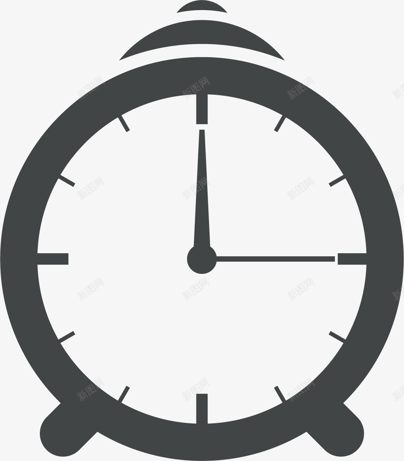 闹钟图标矢量图ai_新图网 https://ixintu.com 图标 手表表面 时钟 时钟刻度 时间 钟表 闹钟 矢量图
