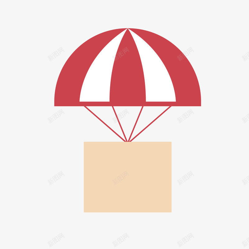 红色降落伞物流标签png免抠素材_新图网 https://ixintu.com 卡通标签 文案背景 物流标签 红色降落伞