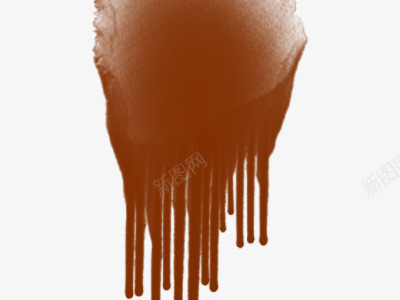 棕色画笔png免抠素材_新图网 https://ixintu.com 效果 棕色 油漆 流淌 滴溅 画笔