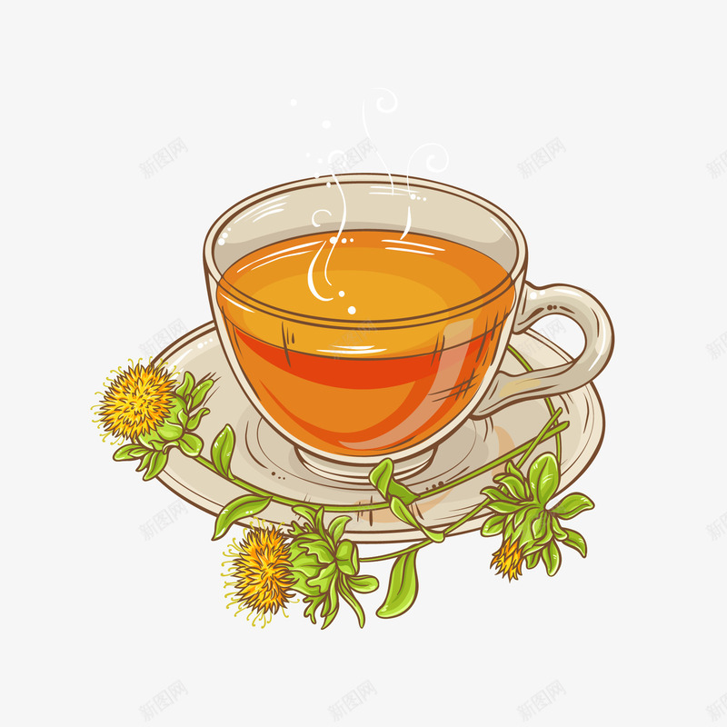 小清新茶具文件图标png_新图网 https://ixintu.com ICON tea 冲茶 图标 图案 小清新 插图 文艺茶壶 时尚 欧式茶杯 泡茶 潮流 热气 热茶 玻璃 茶具 饮料 黄色