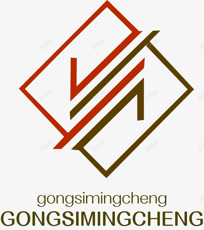 线条logo图标png_新图网 https://ixintu.com 企业logo 创意科技logo 矢量logo 菱形logo