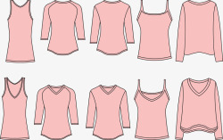 粉色衣服集合素材