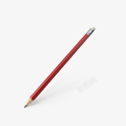 红色家庭用具长长的铅笔高清图片