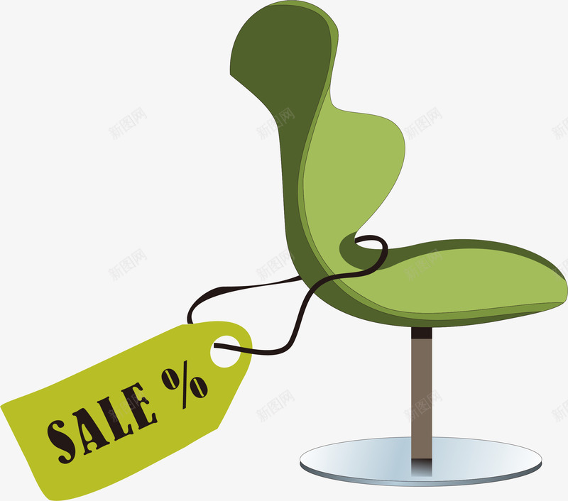 椅子png免抠素材_新图网 https://ixintu.com 出售 家居 椅子 绿色 转椅 靠椅
