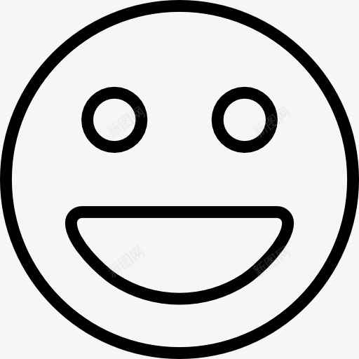 幸福的笑脸的轮廓图标png_新图网 https://ixintu.com 微笑 快乐 接口 概述 脸的轮廓 苗条的图标 表情