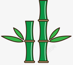 茂盛的绿色竹子素材