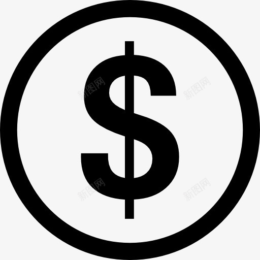 美元硬币圆象征图标png_新图网 https://ixintu.com 商务 商品 标志 硬币 符号 美元 货币的硬币 钱 钱字符号