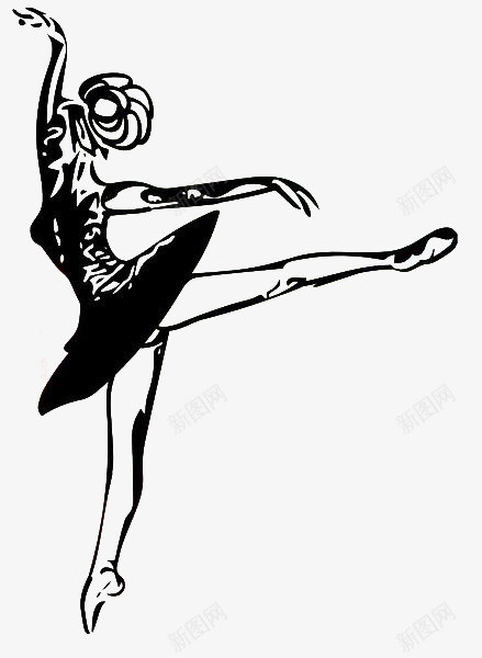 黑色手绘芭蕾舞者图标png_新图网 https://ixintu.com 服装 舞蹈 芭蕾 芭蕾女孩 芭蕾裙 裙子 跳舞 黑色手绘