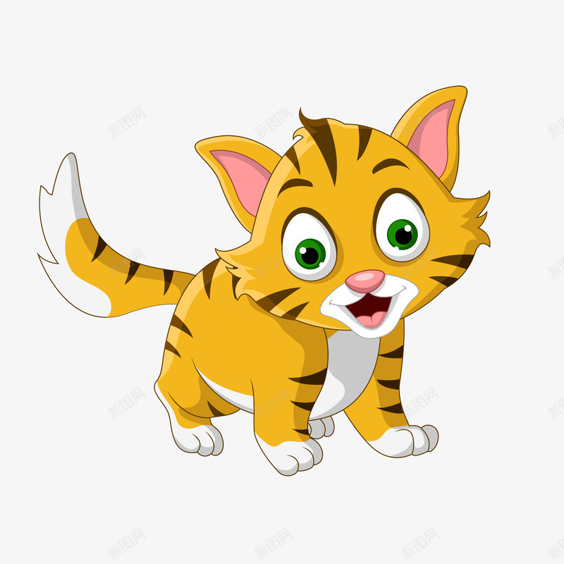 卡通可爱的小猫咪矢量图ai免抠素材_新图网 https://ixintu.com 动物设计 卡通 可爱 宠物设计 小猫咪 矢量图