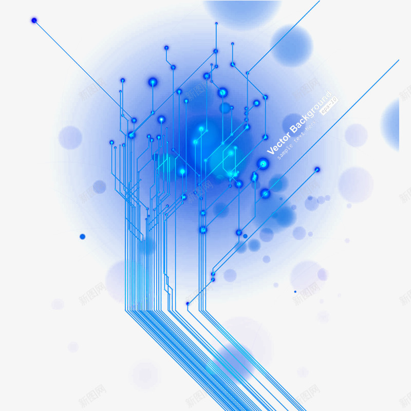 蓝色科技光效png免抠素材_新图网 https://ixintu.com 光效 未来感 科技 素材 蓝色