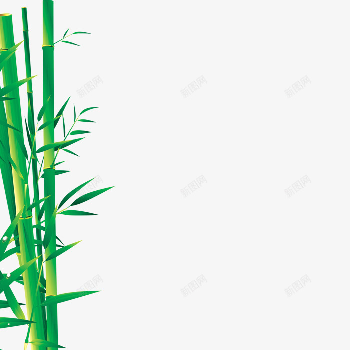 绿色竹子装饰png免抠素材_新图网 https://ixintu.com 竹子 绿色 装饰