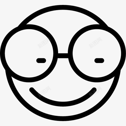 眼镜笑脸图标png_新图网 https://ixintu.com eyeglasses smiley 眼镜 笑脸