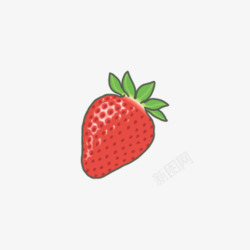 盛夏旅行记手绘草莓高清图片
