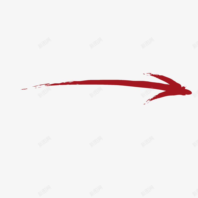 箭头图标png_新图网 https://ixintu.com 弯曲的箭头 红色 线型箭头