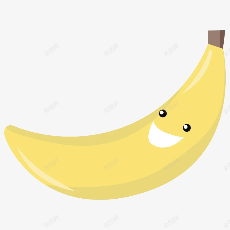 卡通香蕉png免抠素材_新图网 https://ixintu.com png素材 卡通画 笑脸 香蕉