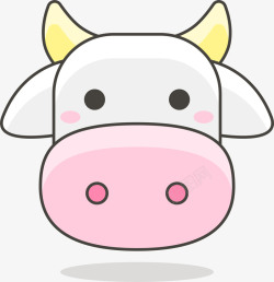 牛头插画可爱奶牛牛头高清图片