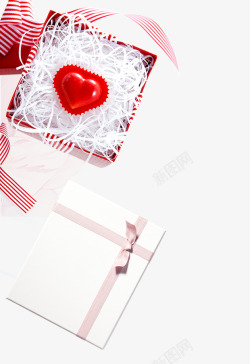心形礼品盒卡通情人节红色礼品盒高清图片