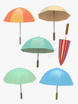 不同颜色的伞素材