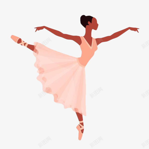手绘芭蕾女孩png免抠素材_新图网 https://ixintu.com 服装 粉色舞鞋舞裙 舞蹈 芭蕾 芭蕾女孩 芭蕾裙 裙子 跳舞