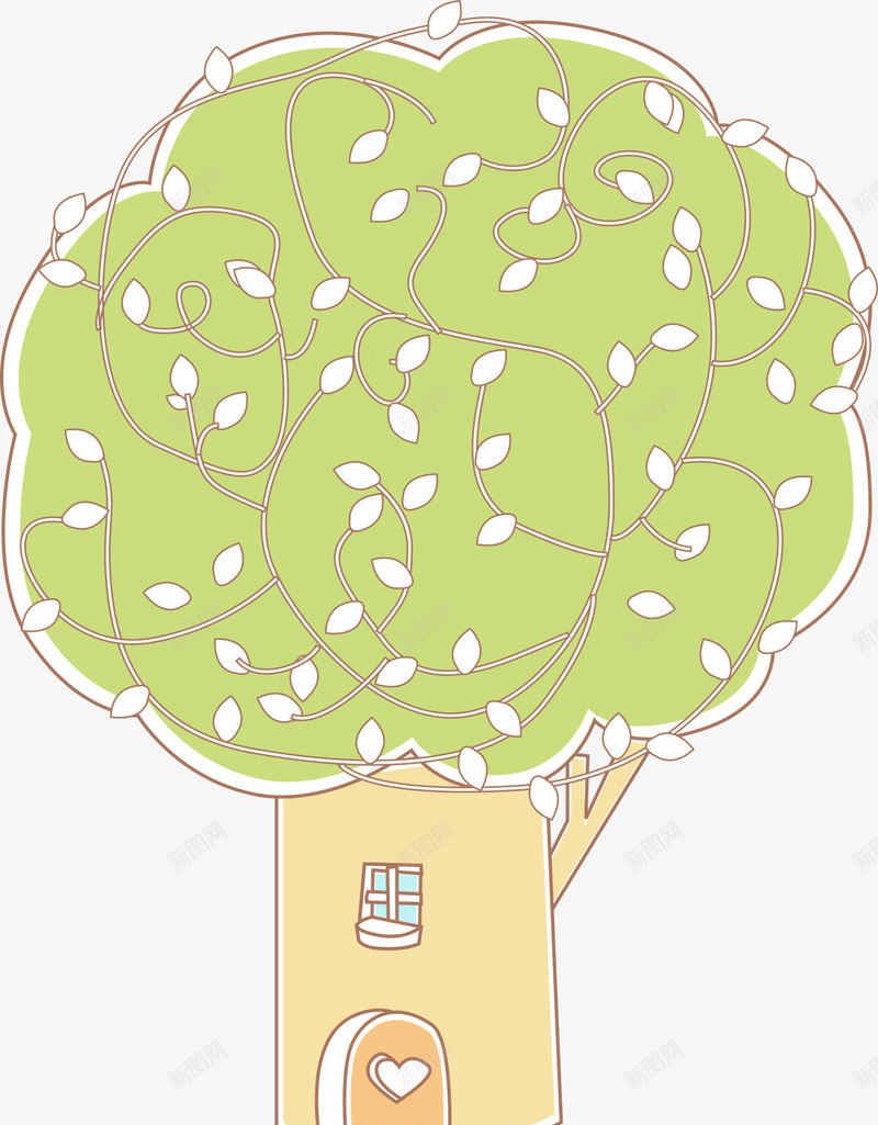 绿色清新树png免抠素材_新图网 https://ixintu.com 卡通手绘树 绿色森林 绿色清新树