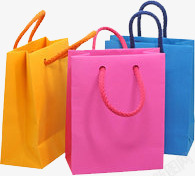 彩色购物纸袋七夕情人节素材