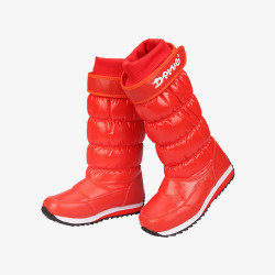 红色雪地靴素材