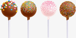 糖果色系图案巧克力棒棒糖高清图片