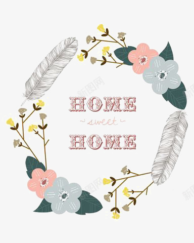 家png免抠素材_新图网 https://ixintu.com HOME SWEET 圆形边框 家庭 温暖的家