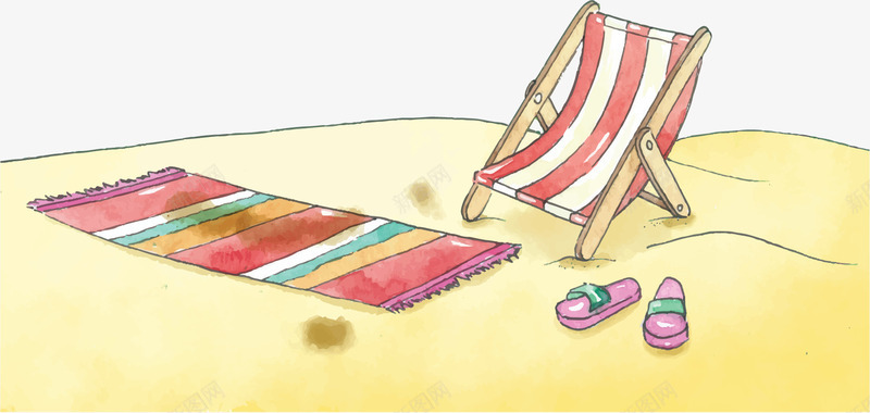 海边沙滩度假躺椅矢量图ai免抠素材_新图网 https://ixintu.com 度假躺椅 沙滩度假 海边 海边度假 矢量png 躺椅 矢量图