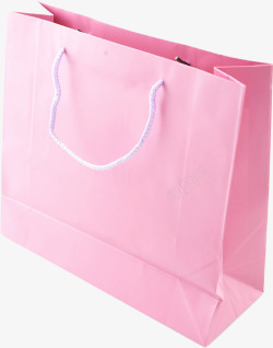 粉色购物纸袋手绘人物素材