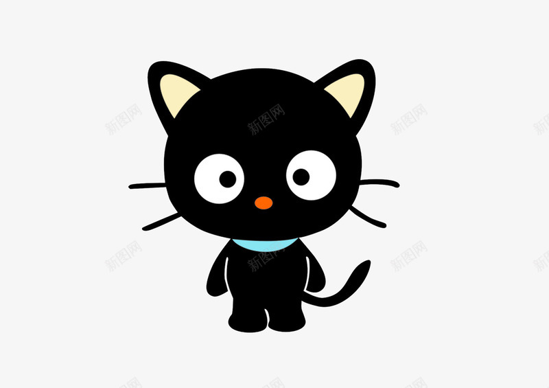 卡通猫咪png免抠素材_新图网 https://ixintu.com 卡通 可爱 小猫咪 黑色