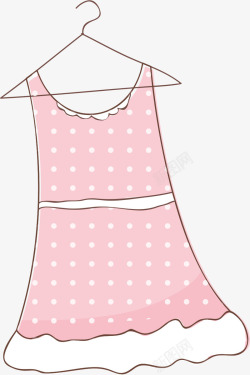 圆点衣服粉色裙子高清图片