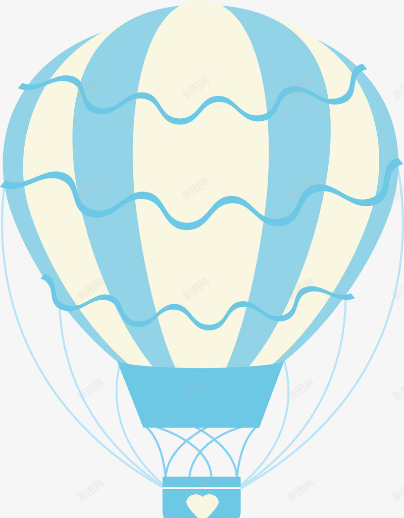 波浪条纹蓝色热气球png免抠素材_新图网 https://ixintu.com 520网络情人节 条纹 波浪 热气球 矢量素材