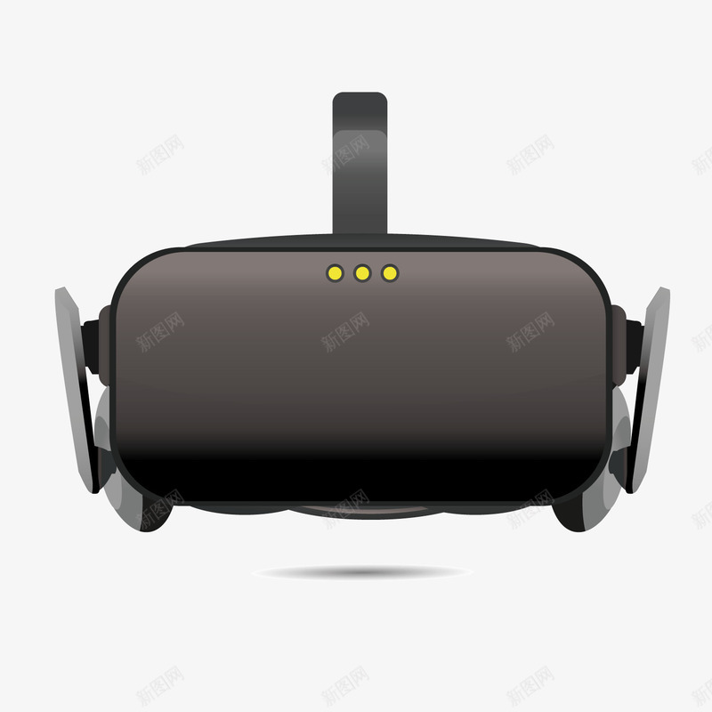 黑色VR眼镜png免抠素材_新图网 https://ixintu.com VR 佩戴 反光 渐变 眼镜 科技 观察 高科技 黑色