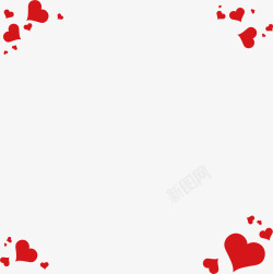 心形框架红色情人节爱心框架高清图片