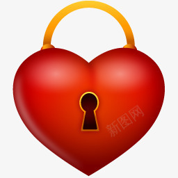 情人节红心钥匙孔图标图标