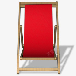 大红色沙滩椅素材