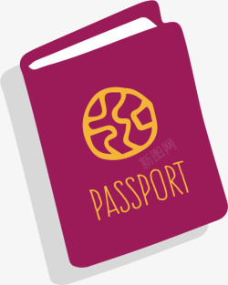 卡通护照图案素材