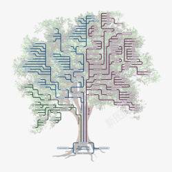 电子科技感创意小树高清图片