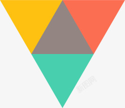 四种四色的金字塔矢量图高清图片