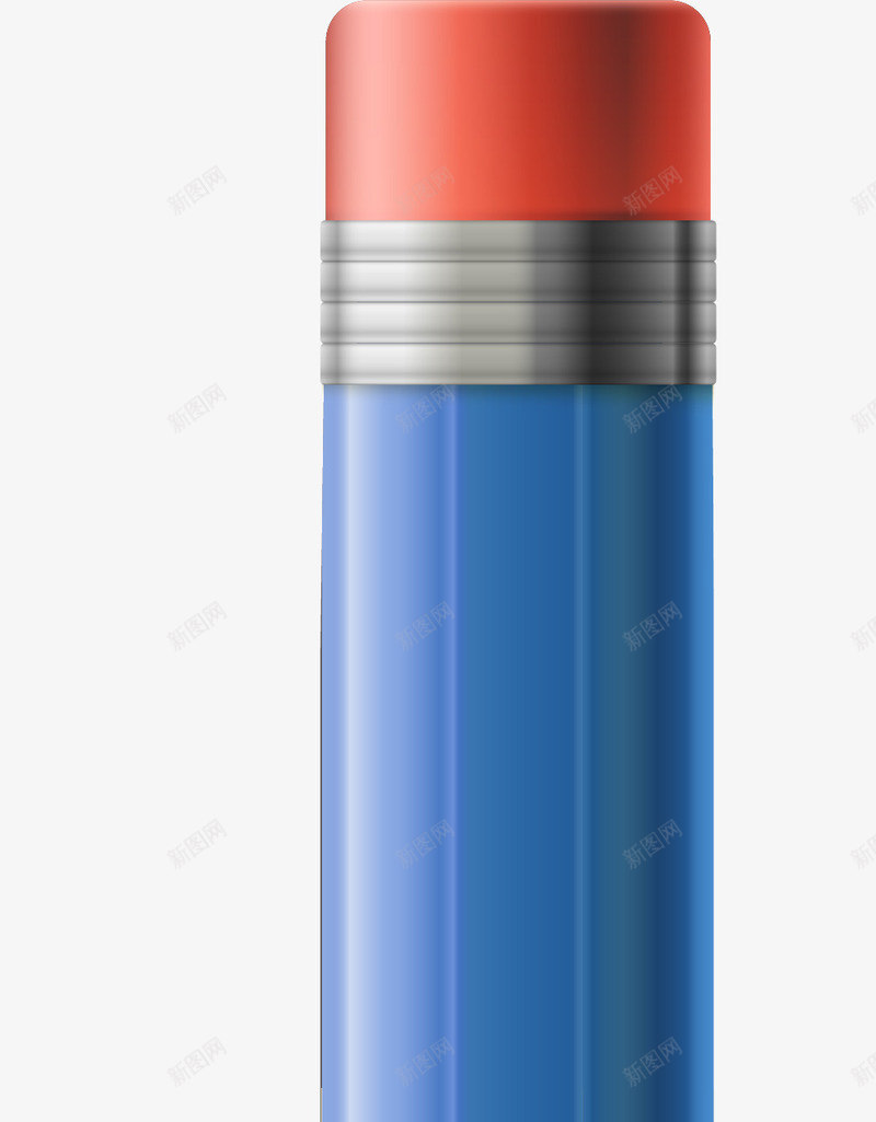 蓝色铅笔png免抠素材_新图网 https://ixintu.com 卡通 学习 学习用品 学校 教育 笔 记录 铅笔