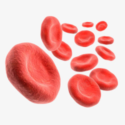 生物学细胞多个血细胞立体插画高清图片