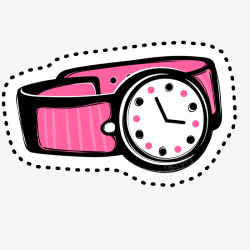 粉色表带卡通女孩粉色手表高清图片