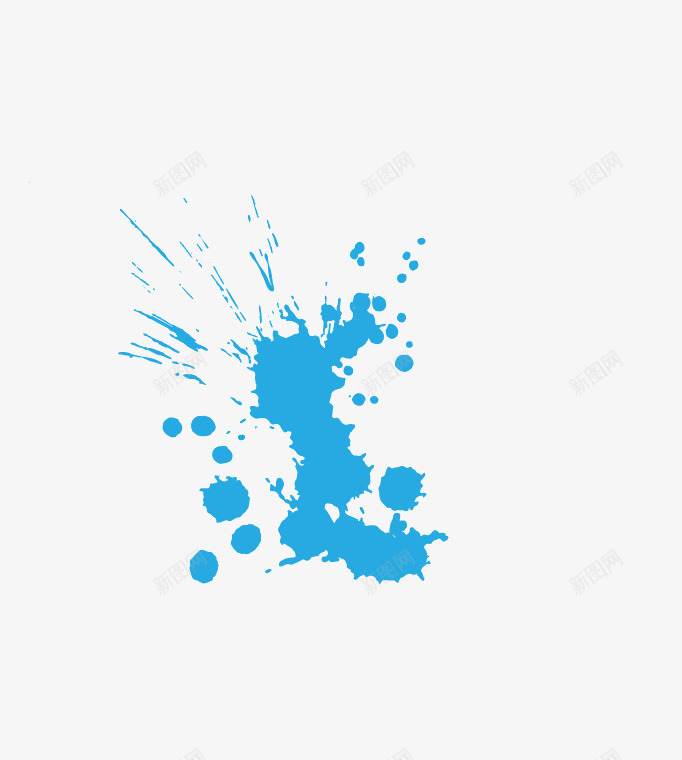 创意蓝色油漆png免抠素材_新图网 https://ixintu.com 彩墨 彩漆 油漆素材 蓝色